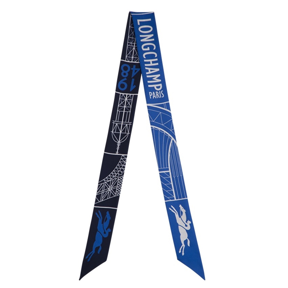 NWOT Longchamp Eiffel Tower 1948 Silk Scarf